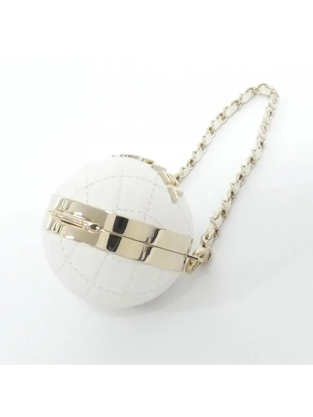 Chanel Bag Charm Leather White Handbag #327517C19B